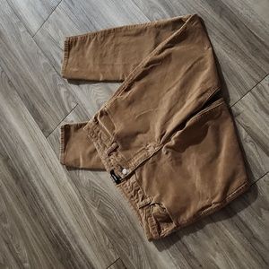 Kensie Jeans Women's Brown Corduroy Straight Leg Mid-Rise Pants 31x29